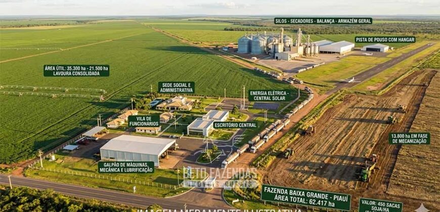 Fazenda Gigante à Venda 62.417 Hectares Estrutura Moderna e Completa | Baixa Grande/PI