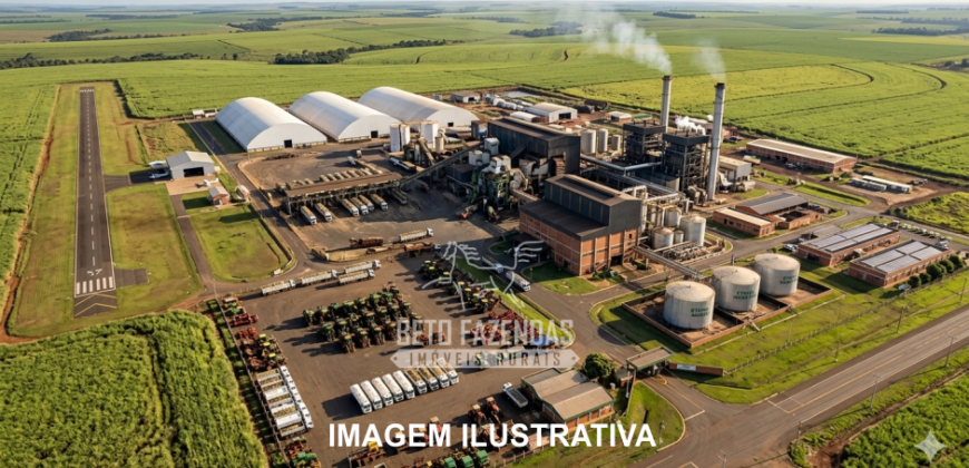 Usina de Cana, Etanol e Energia à Venda com Lavoura, Estrutura e Logística | Oeste de SP