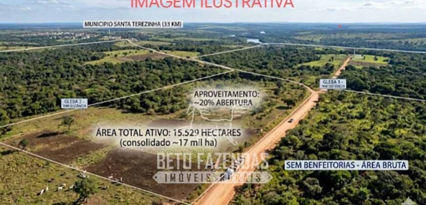 Áreas à Venda 15.529 hectares Potencial Produtivo no Vale do Araguaia | Sta. Terezinha /MT